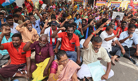 The conservancy workers, who had recently launched a spirited protest, the Madras High Court on Wednesday refused to halt the Greater Chennai Corporation from going ahead with its decision to privatise sanitation works.