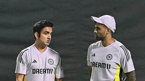 Head coach Gautam Gambhir with India T20I captain Suryakumar Yadav.
