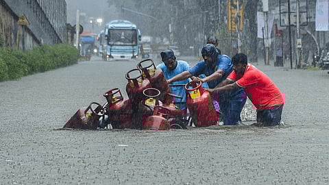 Rains wreak havoc across Mumbai, bringing life at the financial capital to a standstill on Monday, Aug. 18, 2025.