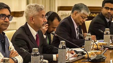 External Affairs Minister S. Jaishankar during a meeting with Chinese Foreign Minister Wang Yi, unseen, in New Delhi, Monday, Aug. 18, 2025.