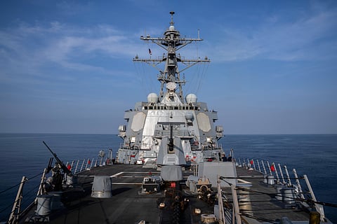 A view of the USS Gravely (DDG 107) destroyer, Feb. 13, 2024.
