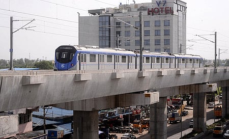 Metro train run at Porur in Chennai - Express / Martin / FILE PIC