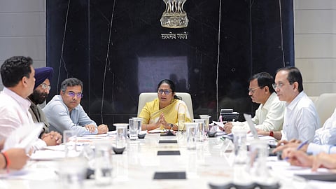 Chief Minister Rekha Gupta with Cabinet ministers