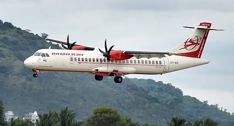 The ATR-72 aircraft took off at around 1:09 pm from the LGBI Airport and landed back safely after 78 minutes.