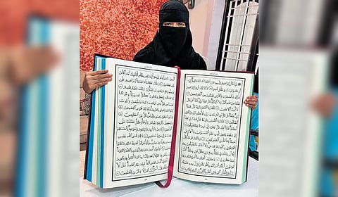 For the entire project, Sajila used 15 bottles of ink, 152 coloured chart sheets, and over 100 erasers to complete the handwritten manuscript.