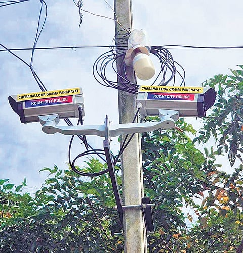 The CCTV cameras installed in Cheranalloor panchayat limits