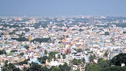 Bangalore city bird-eye view