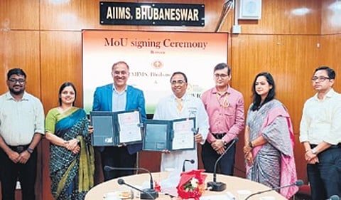 Dignitaries during the MoU-signing ceremony on Thursday.
