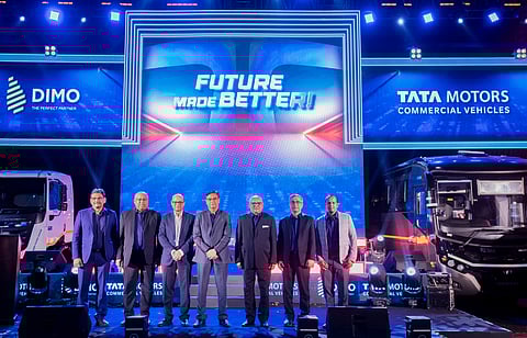 Tata Motors’ commercial vehicles are sold in over 40 countries worldwide, with a portfolio that spans sub-1-tonne mini-trucks to 60-tonne heavy-duty trucks and 9 to 71-seater passenger transport solutions.