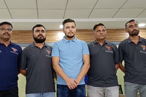 Ali Meghat Alzaher, was intercepted after police received a tip-off about foreigners visiting mosques in Ahmedabad under the guise of Gaza victims.