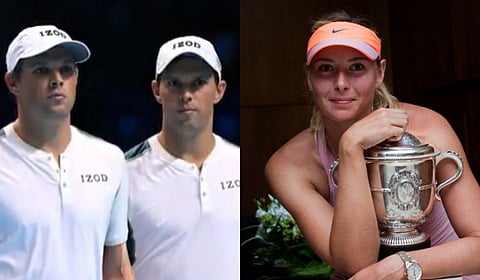 The bryan brothers (L) and Maria Sharapova
