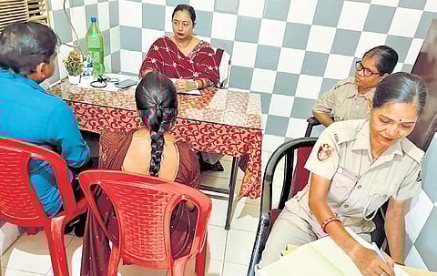 A couple being counselled at Maadhyam women support centre.