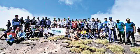 ITREK members at the summit of Agasthyakoodam