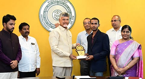 CM Nara Chandrababu Naidu appreciates the SC and ST students who got selected for IIT, NEET, NIT on Monday.