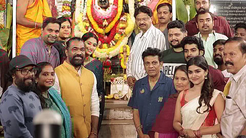 The cast and crew of KVN Productions' upcoming film with Shivarajkumar