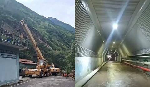 The sudden deluge of debris and heavy boulders completely blocked the tunnel entrance, trapping 19 workers within the critical infrastructure facility.