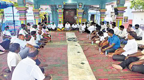 Representatives from fishing hamlets at the consultation meeting on Saturday