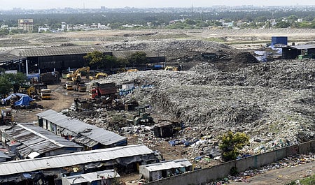 A portion of Vellalore Dump yard in Coimbatore.