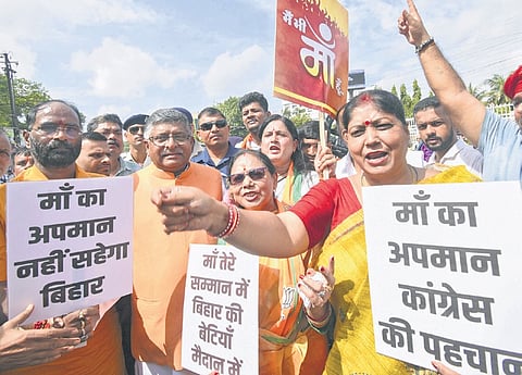 NDA protests abuse against PM, RJD calls it a ‘flop show’