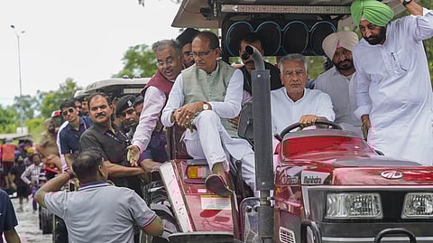 Union Agriculture and Farmers’ Welfare Minister Shivraj Singh Chouhan today visited flood-hit areas in Amritsar and Gurdaspur districts of Punjab.