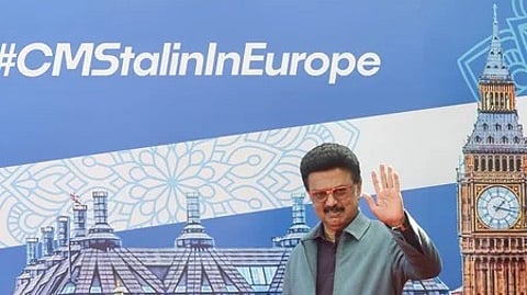 TN CM Stalin on Saturday morning left Chennai for Germany and the United Kingdom on a week-long trip to attract new investments for Tamil Nadu.