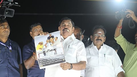 AIADMK general secretary Edappadi K Palaniswami during a campaign in Madurai.