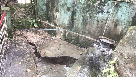 Part of a house caves in as cracks appear amid heavy rains in Uttarakhand