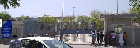 The vehicle fitness testing process at the Burari Transport Department centre has come to a complete standstill after the premises were inundated with floodwater.