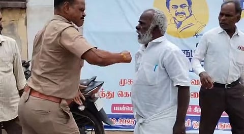 To prevent the situation from escalating, SI Prabhakaran, who was present at the site, used minimal force to send Venkadapathy away.