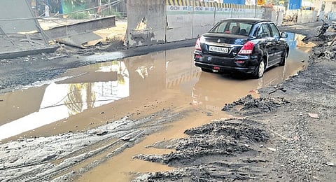 The section near Chandiroor bridge that gets waterlogged easily.