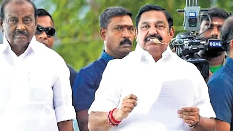 Targeting the state government, Palaniswami said, “Under DMK rule, people are forced to pay Rs 10 extra for each bottle in Tasmac liquor shops.