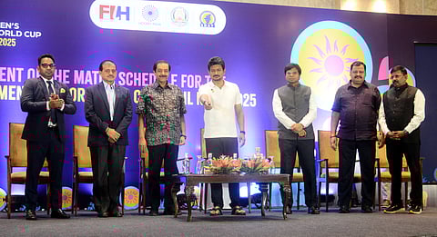 TN Deputy CM Udhayanidhi Stalin unveiled FIH Hockey Men's Junior World Cup Tamil Nadu 2025