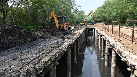 Defence Colony drain in New Delhi