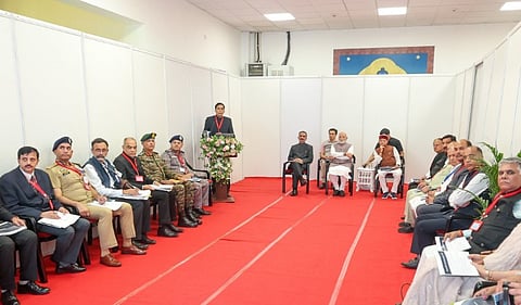 Prime Minister Narendra Modi and Himachal Pradesh Chief Minister Sukhvinder Singh Sukhu held a review meeting with MPs, leaders, and other officials.