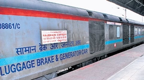 Rajdhani Express at Rourkela station
