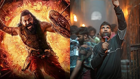 Poster for Kantara: Chapter 1 (L) and Banglan (R)