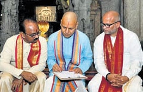 Anil Kumar Singhal takes charges as TTD EO on Wednesday.