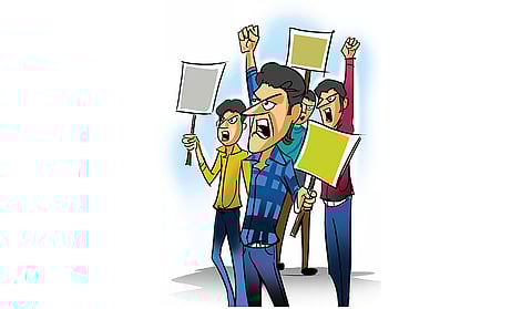 Student groups alleged the decision was taken despite the unfinished tenure of the current Union.