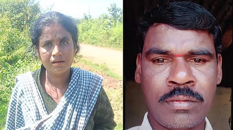 The accused, Sallapuri (40), has been arrested. Her husband, Venkataswamy (45), was found buried inside a cow dung pit near their home.