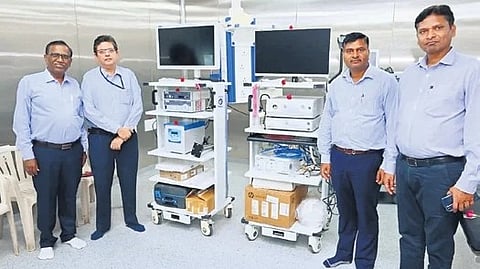 The newly installed life-saving equipment, funded by NMDC’s CSR initiative, enhancing critical care facilities.