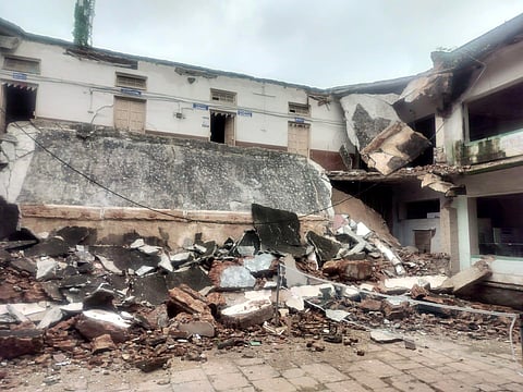 Adilabad Collector office building roof collapsed