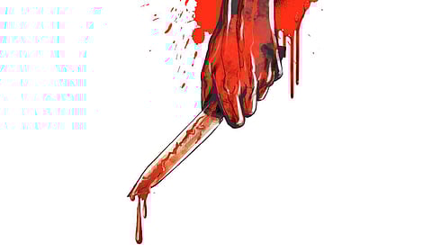 The video of one of the killers continuing to stab the businessman while his accomplice ran away went viral on social media.