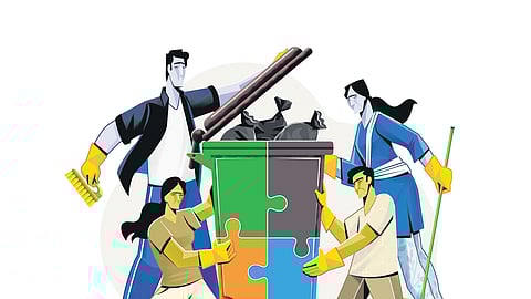 The local body also aims to set up a windrow-compost plant at the site in a year.