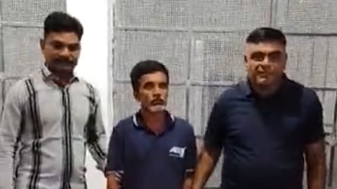 Naresh Kesrimalji Rawal in police custody.