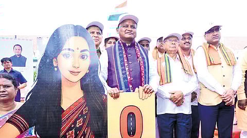 Chief Minister Mohan Majhi launching ‘Zero Accident Day’ campaign in Keonjhar