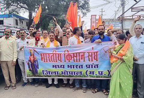 The BKS protests across the state on a host of farmers’ issues, including the fertiliser supply-related problem