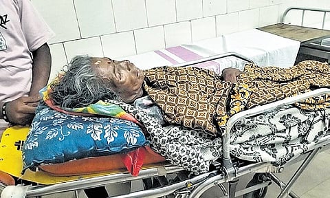 P Laxmi admitted to the district headquarters hospital at Puri