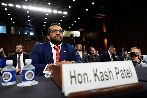 FBI Director Kash Patel appears before the Senate Judiciary Committee for his first oversight hearing, Tuesday, Sept. 16, 2025, at the Capitol in Washington.