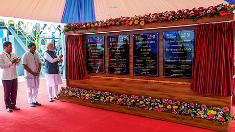 PM Modi inaugurates Assam Bio-Ethanol Private Limited (ABEL), Numaligarh Refinery Plant, in Golaghat on September 14, 2025.