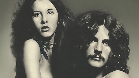 This cover image released by Buckingham Records/Rhino Records shows the digital reissue of “Buckingham Nicks,” the 1973 pre-Fleetwood Mac album by Lindsey Buckingham and Stevie Nicks